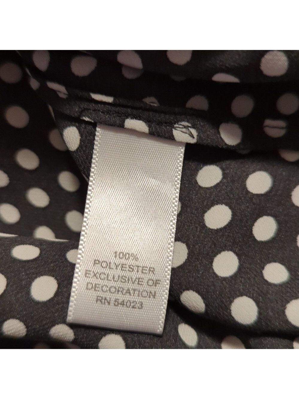 Banana Republic Black Tan Polka Dot Tank Top Size 14 - Picture 10 of 11